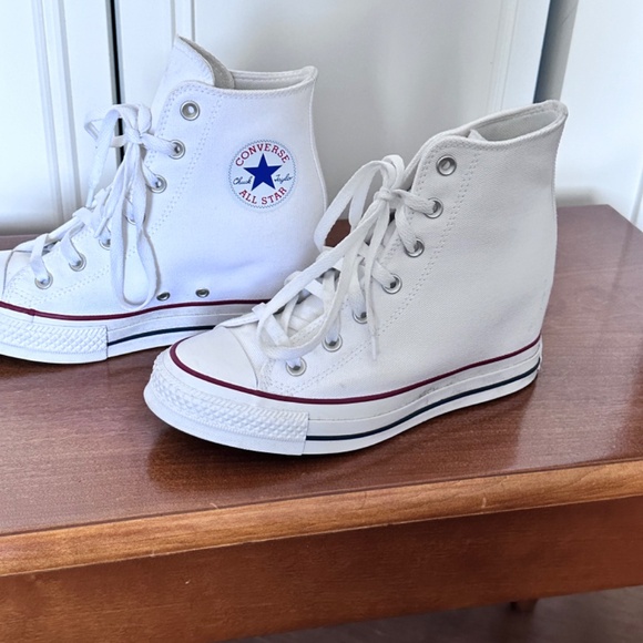 Converse Chuck Taylor All Star Hidden Wedge Platform White Sneaker - Picture 7 of 7